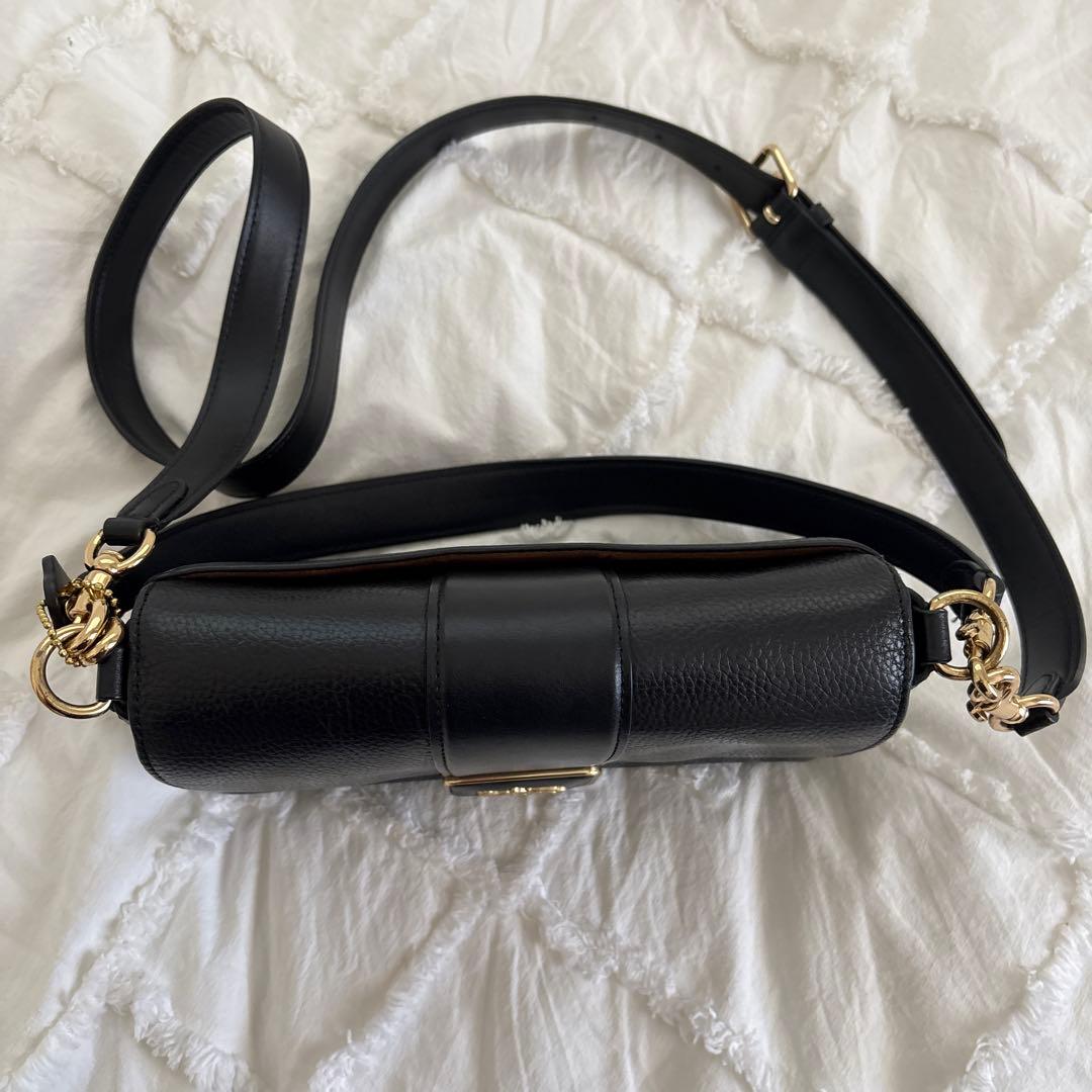 美品　コーチ　グレースハンドバッグ　ショダバッグ 黒