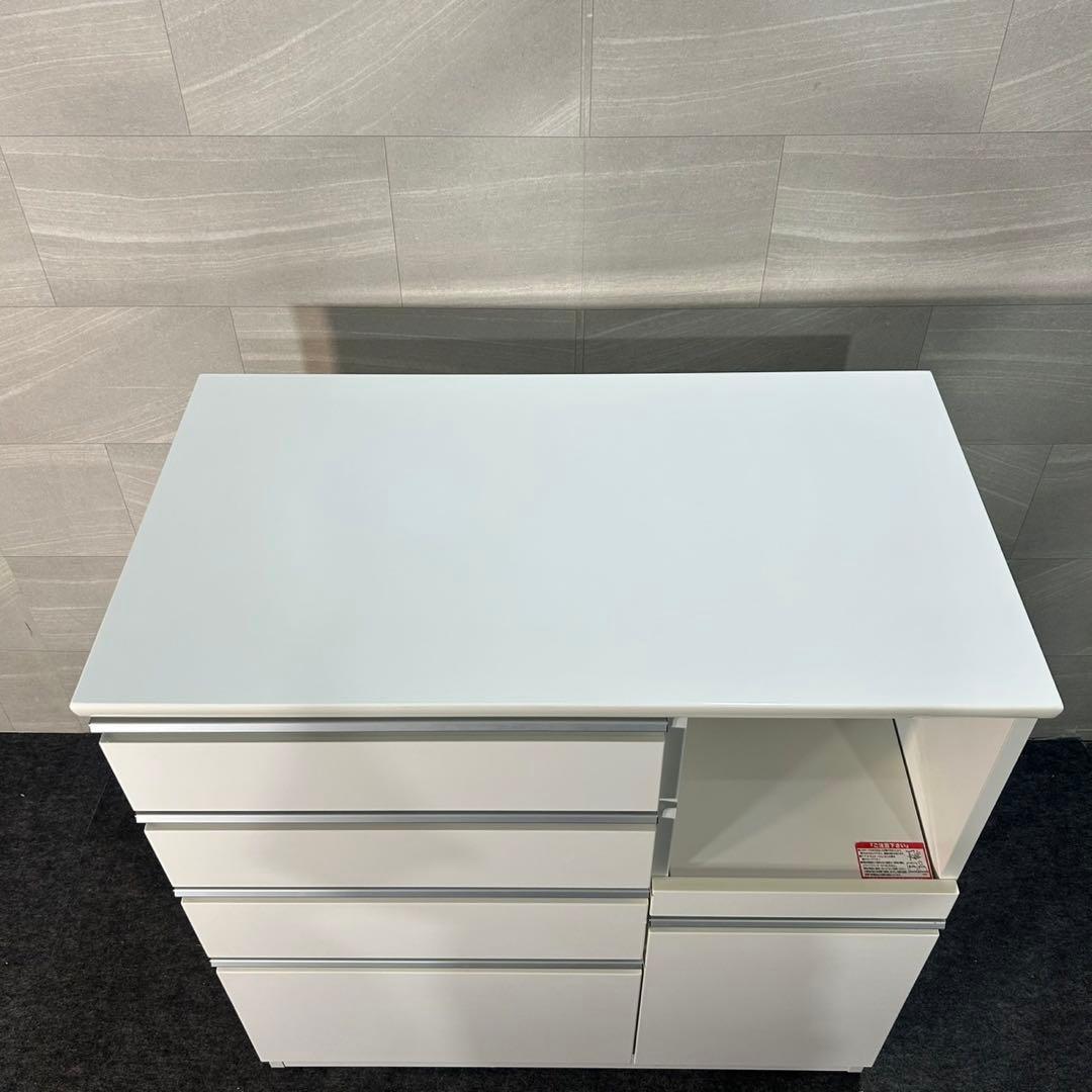 ニトリ キッチンカウンター レジューム 90 レンジボード 食器棚 d4145