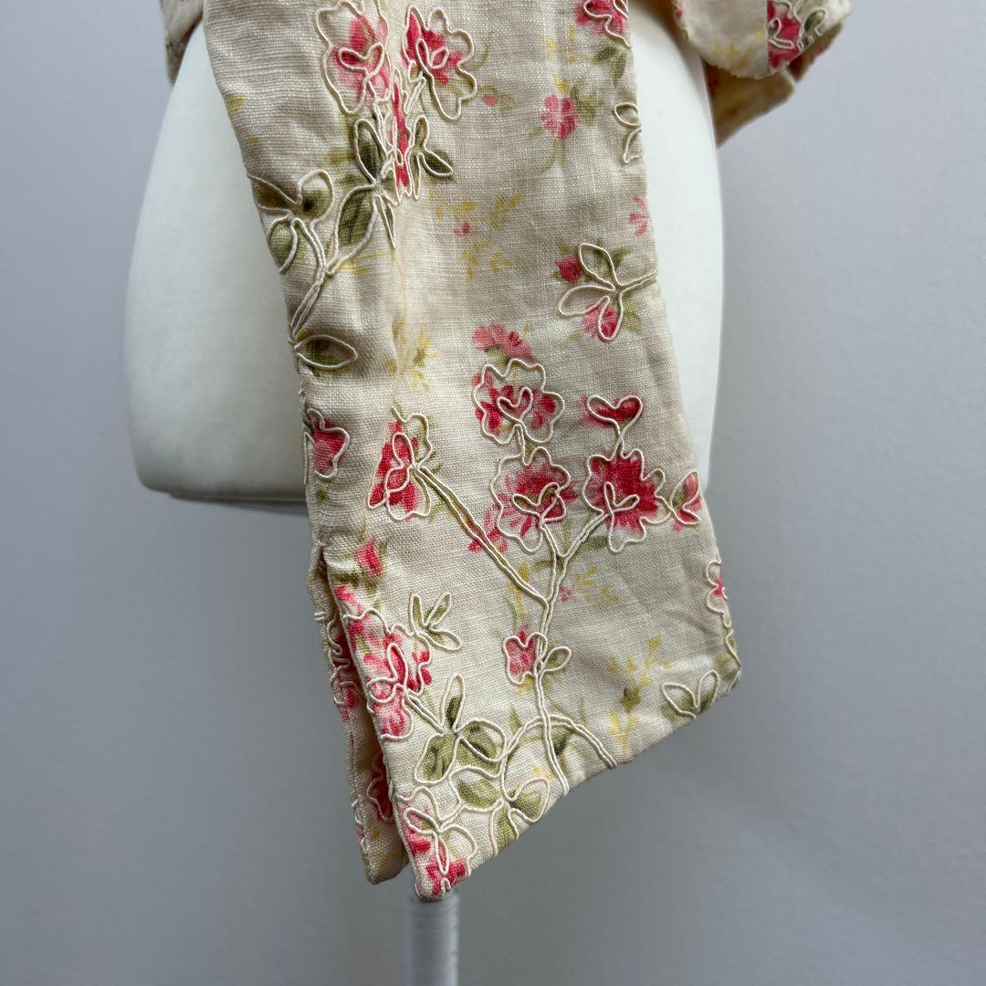 RALPH LAUREN 花柄　刺繍　ショールカラー　ダブルブレスト　ジャケット