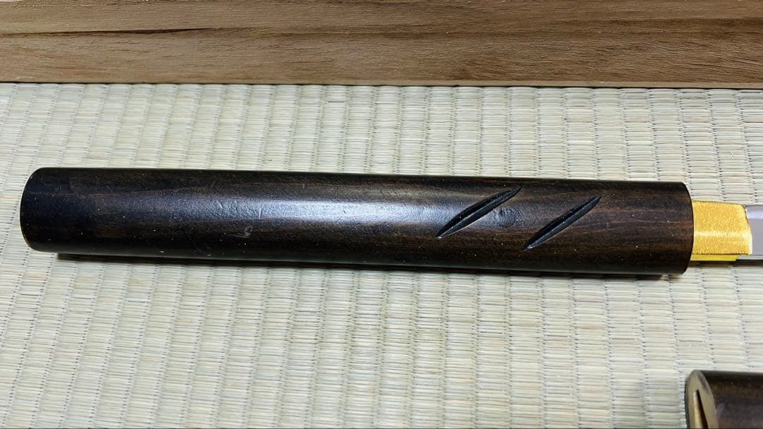 模造刀 座頭市 仕込杖 尾形刀剣 楕円古式鞘 箱付き 251110-3