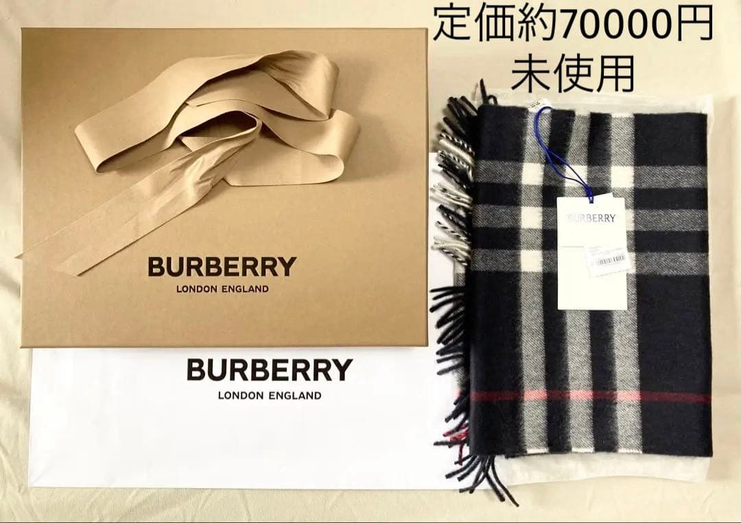 【新品】Burberry バーバリー カシミヤマフラー