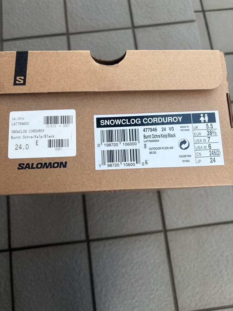 美品！ SALOMON CLOG CORDUROY 24cm