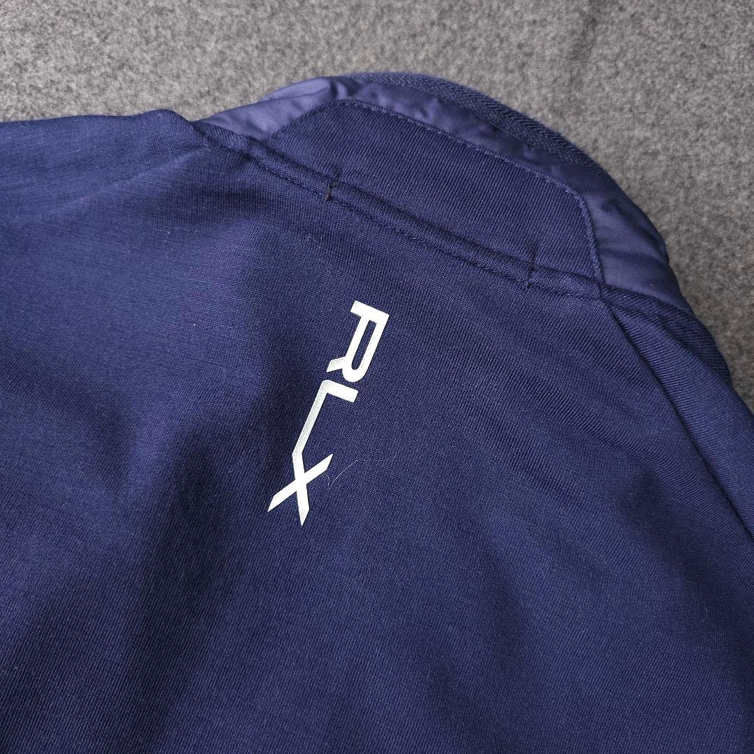 RLX ポロラルフローレン ハイブリッド 中綿ブルゾンニットジャケット S 紺色