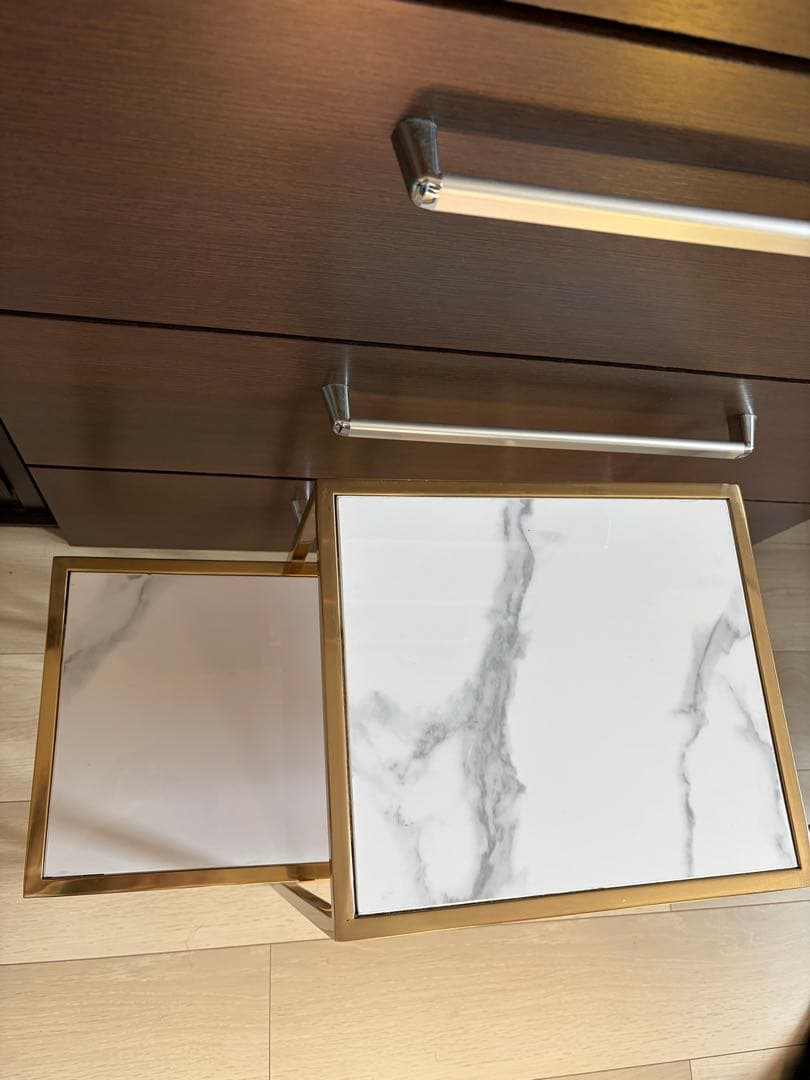 め*い様 Francfranc レーヌ ネストテーブル　マーブル×ゴールド