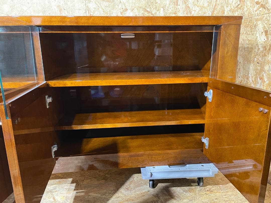 モリシゲ サイドボード リビングボード ローボード 飾り棚　444050