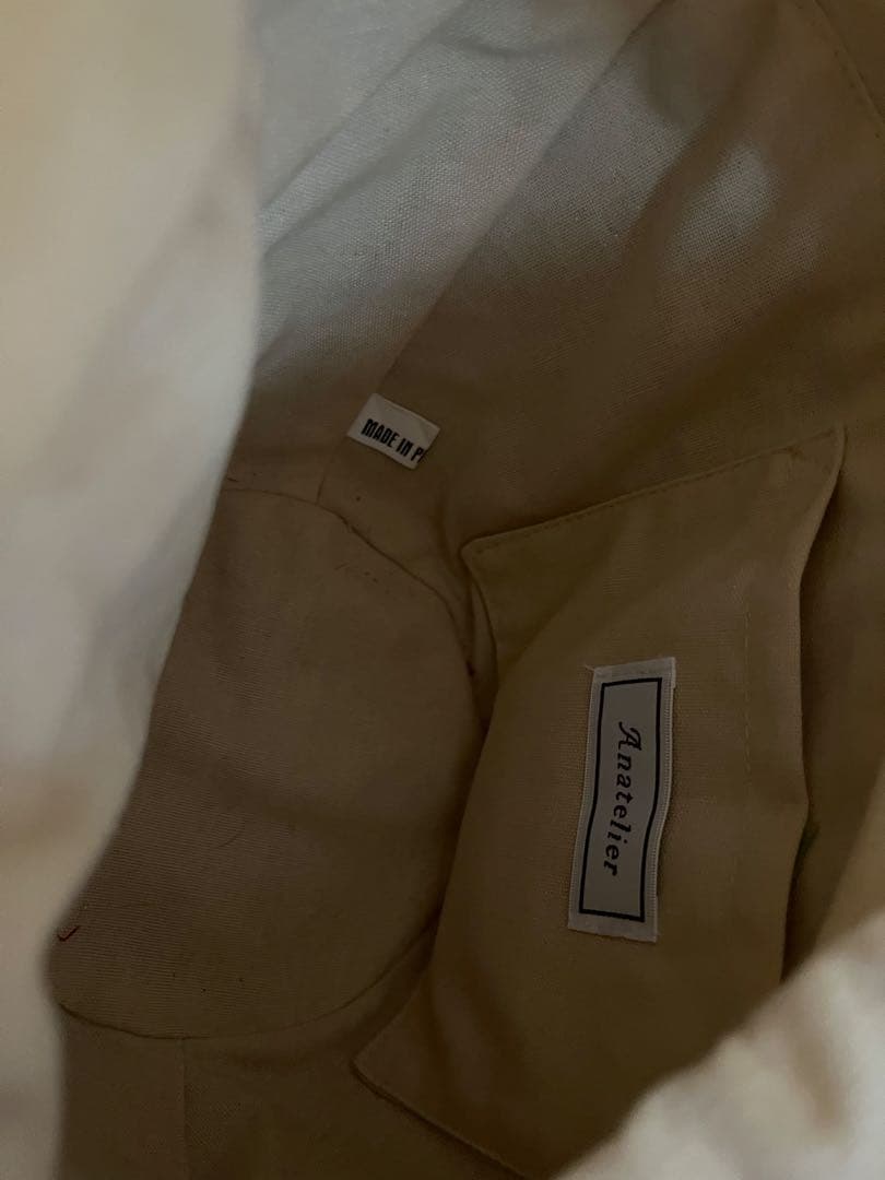 素敵に可愛いい⭐︎アナトリエ⭐︎ベージュ パール装飾 かごバッグ