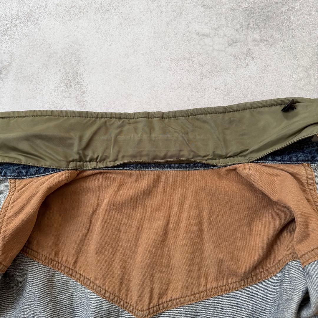 sacai ストレートフィットデニムジャケット ウェスタン調　ドッキング　異素材