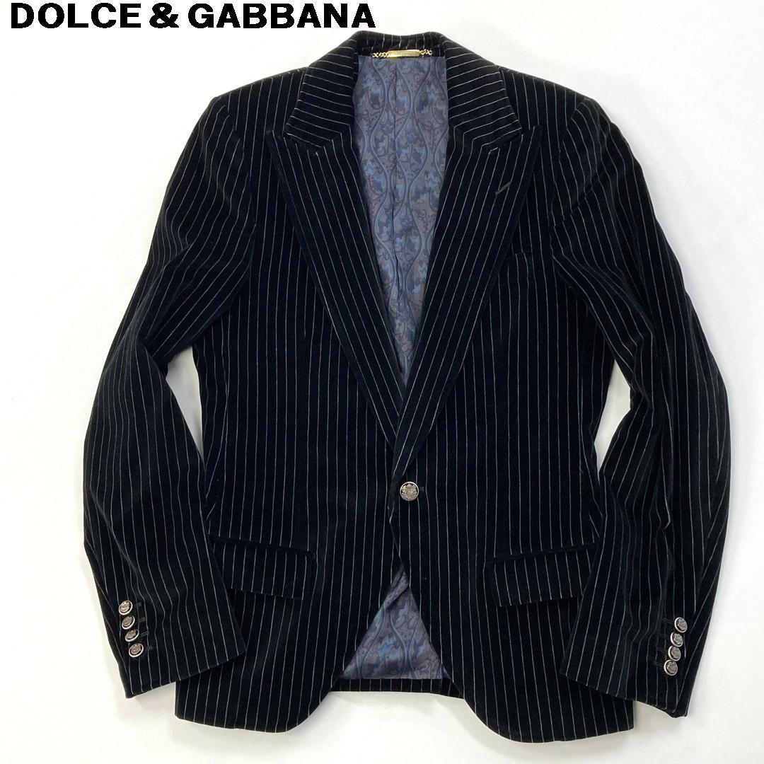 DOLCE＆GABBANA ドルチェ＆ガッバーナ ベルベットストライプジャケット