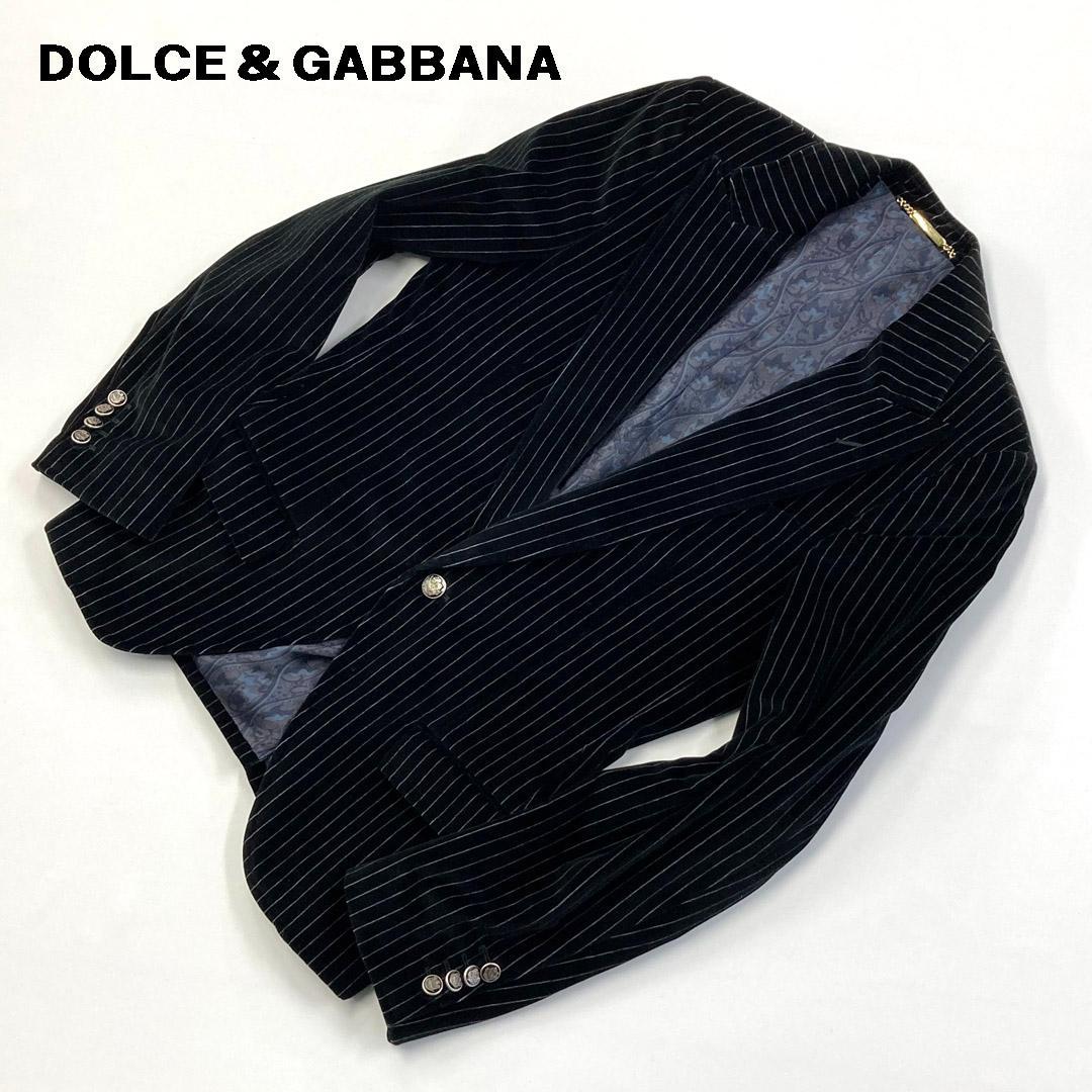 DOLCE＆GABBANA ドルチェ＆ガッバーナ ベルベットストライプジャケット