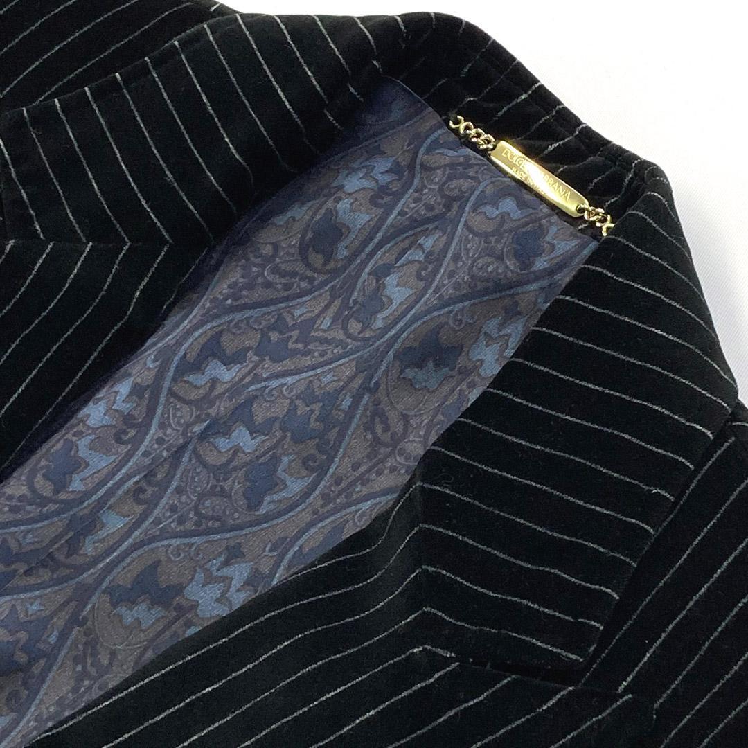DOLCE＆GABBANA ドルチェ＆ガッバーナ ベルベットストライプジャケット