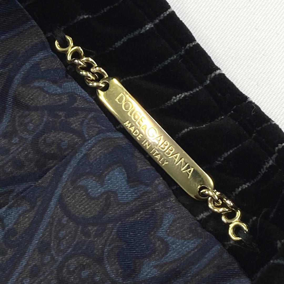 DOLCE＆GABBANA ドルチェ＆ガッバーナ ベルベットストライプジャケット