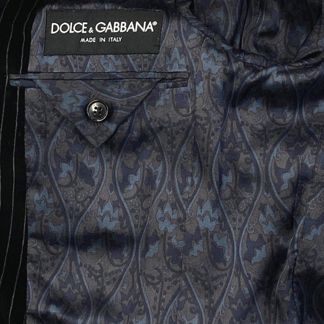 DOLCE＆GABBANA ドルチェ＆ガッバーナ ベルベットストライプジャケット