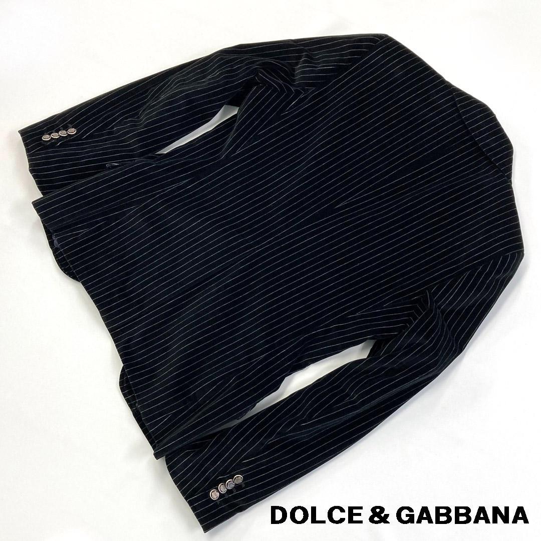 DOLCE＆GABBANA ドルチェ＆ガッバーナ ベルベットストライプジャケット