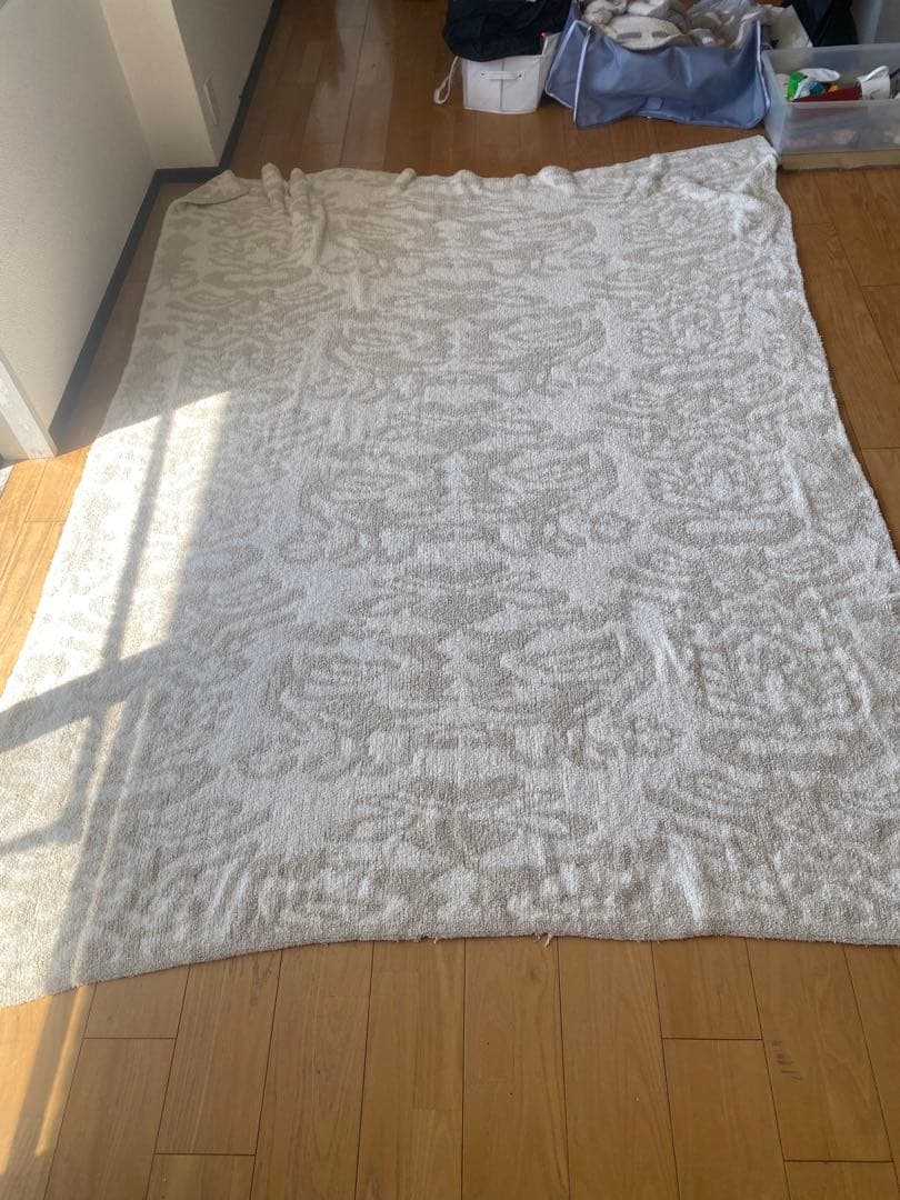 kashwére クリーム色 ブランケット