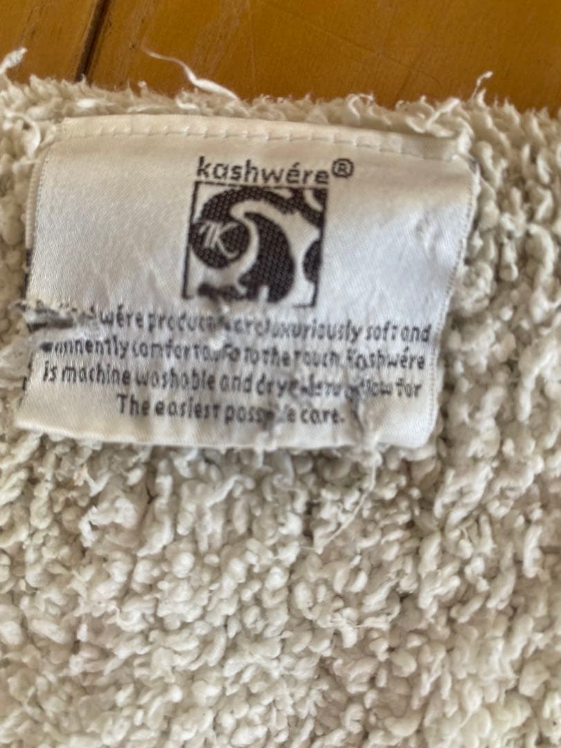 kashwére クリーム色 ブランケット