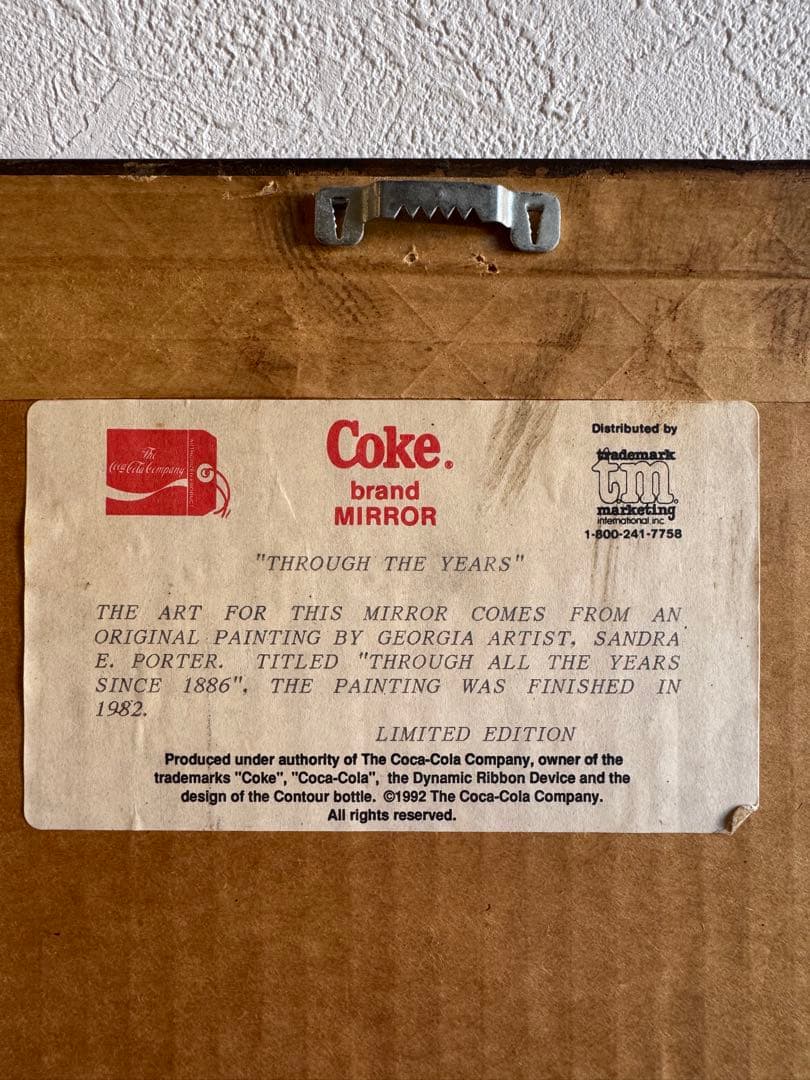 超貴重　ビンテージ　'80s　Coca-Cola　コカコーラ　パブミラー