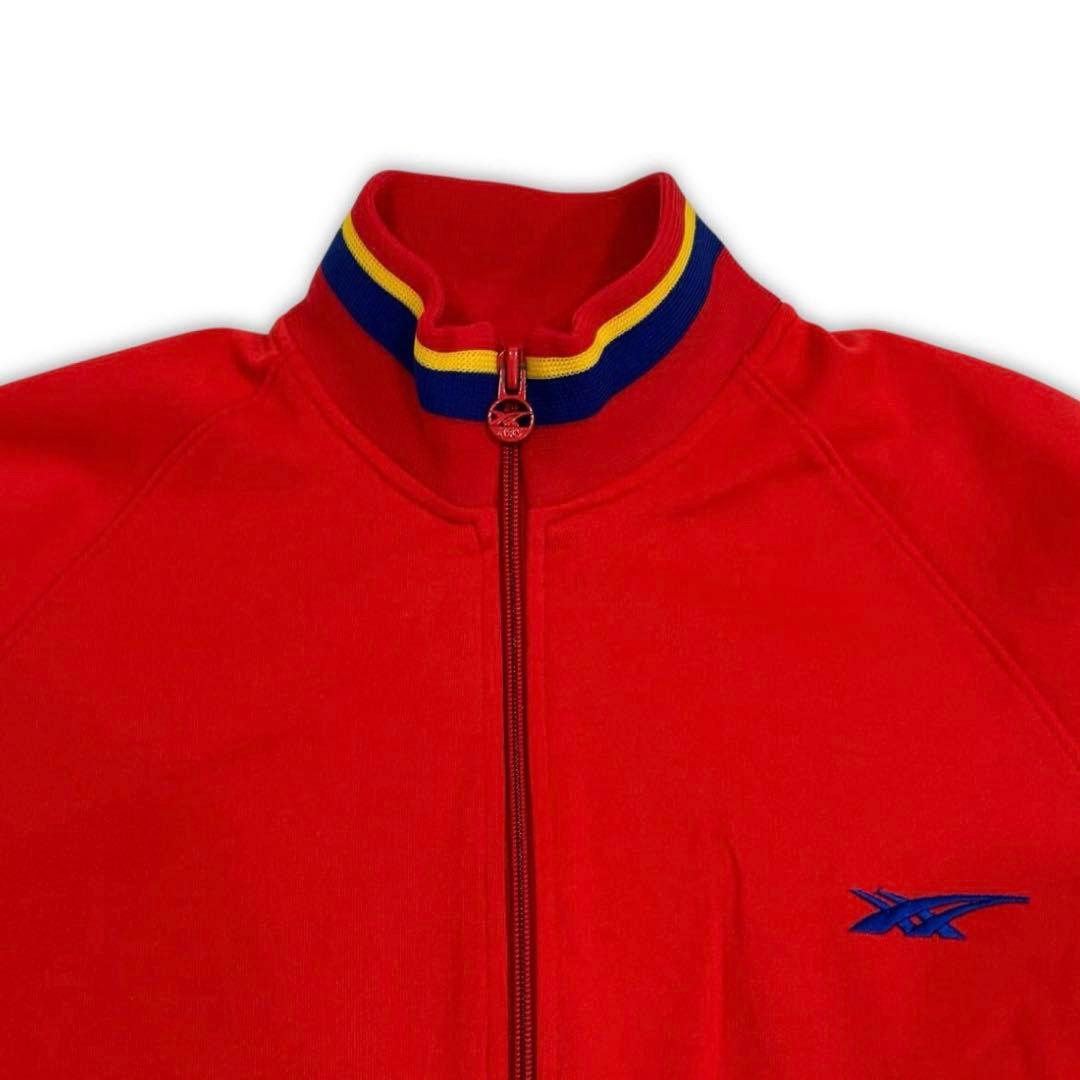 80s 日本製 ASICS アシックス セットアップ ジャージ 上下 赤