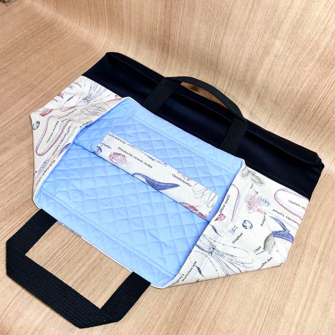 【eat】深海魚(生成り)×黒　入園入学グッズ７点