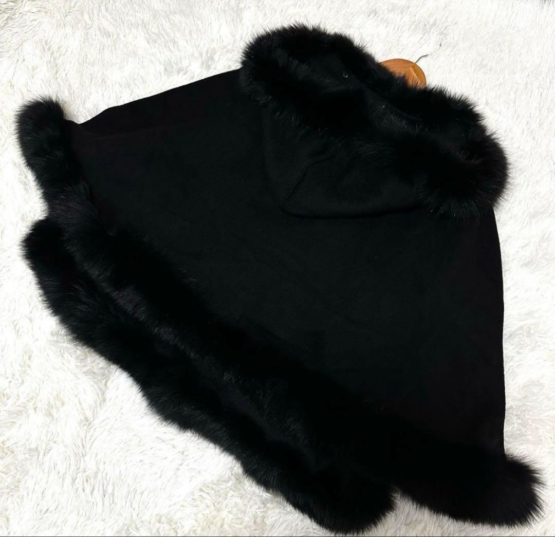 Faviora ファビオラ フォックスファー ポンチョ　ケープ　ムーンバット