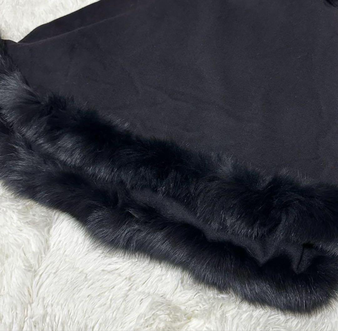 Faviora ファビオラ フォックスファー ポンチョ　ケープ　ムーンバット