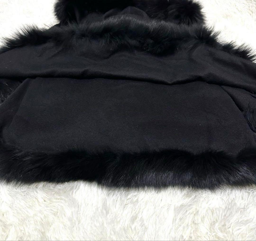 Faviora ファビオラ フォックスファー ポンチョ　ケープ　ムーンバット