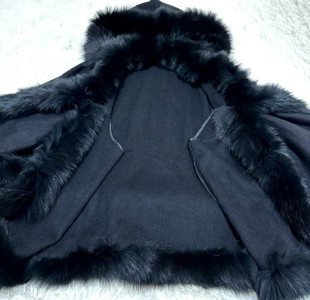 Faviora ファビオラ フォックスファー ポンチョ　ケープ　ムーンバット