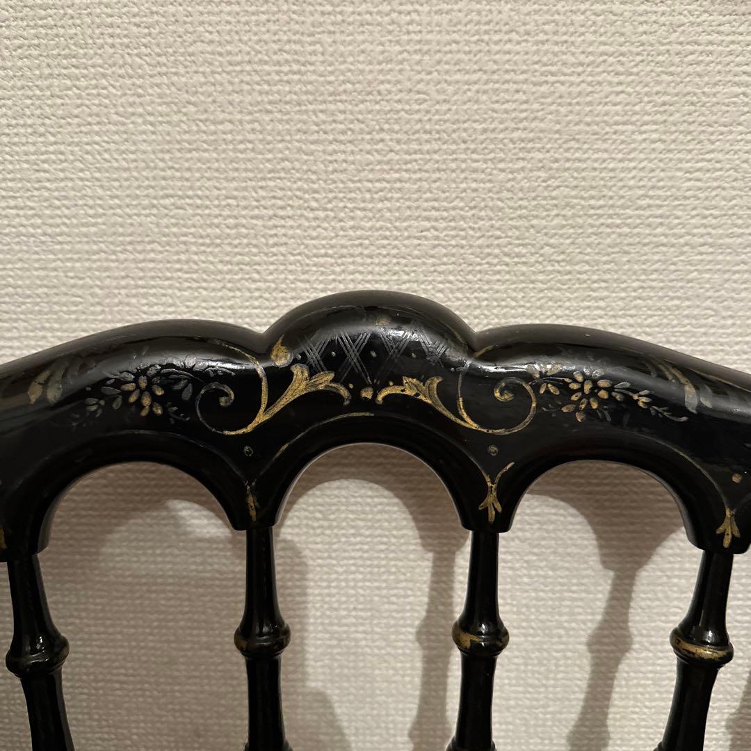 じょんさん専用ナポレオンチェア　黒い木製の装飾椅子