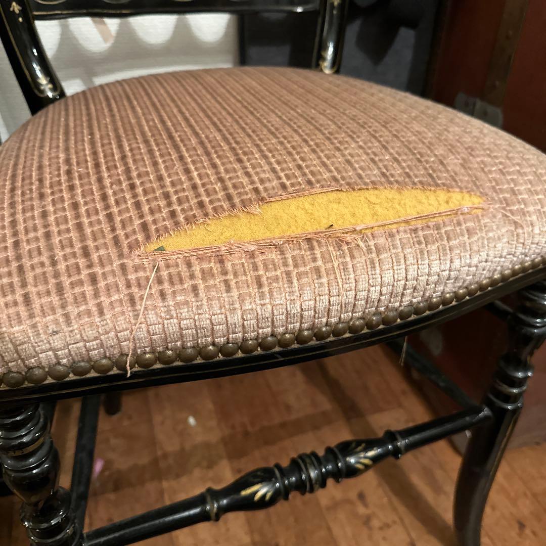 じょんさん専用ナポレオンチェア　黒い木製の装飾椅子