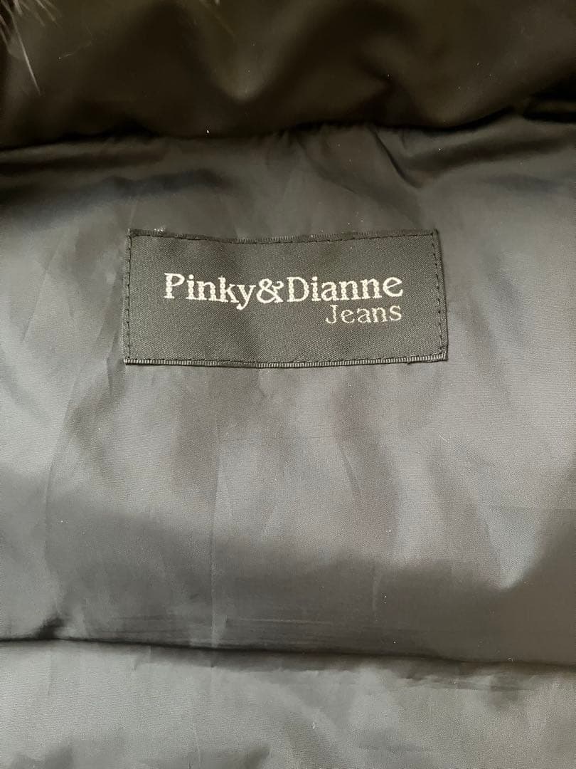 ピンキー&ダイアン　ダウンベスト　フード付　黒　ラビットファー　ダウン70%希少