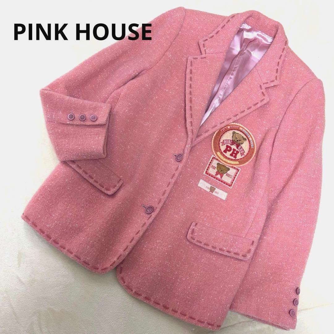 ピンクハウス　希少　日本製　くまさん　サガラワッペン　ジャケット　美品P59
