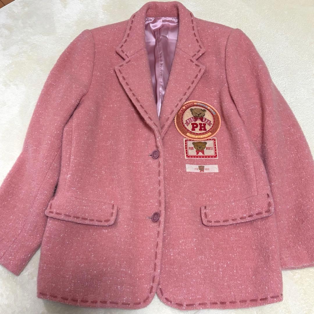 ピンクハウス　希少　日本製　くまさん　サガラワッペン　ジャケット　美品P59