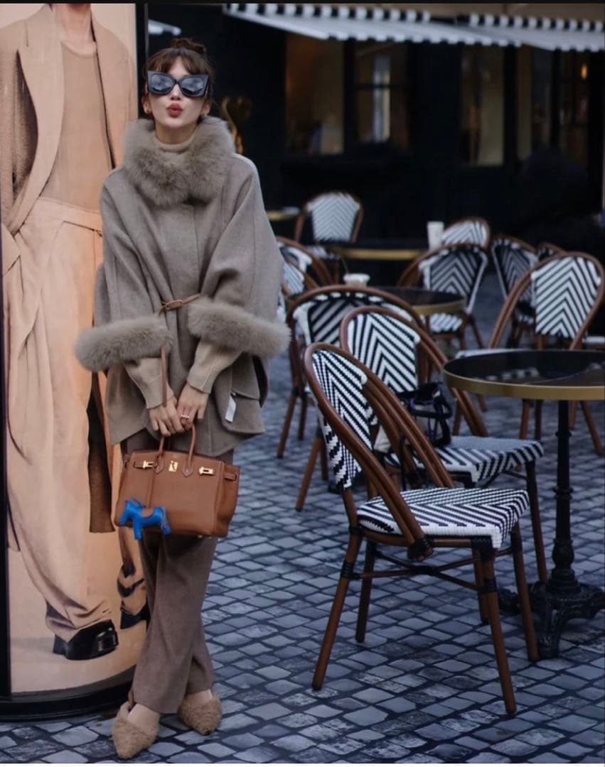 FUKI×TORUGATO エコファーポンチョ Sサイズ