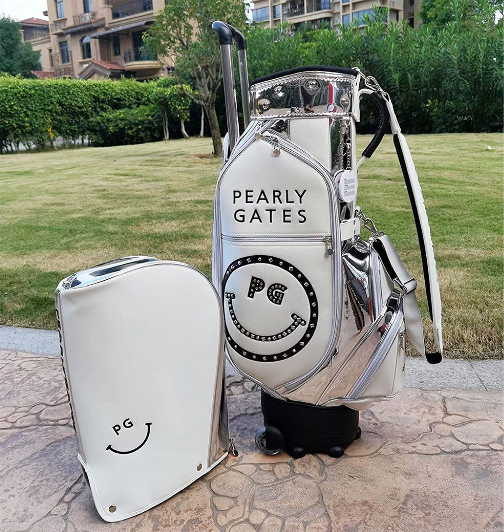 PEARLY GATES キャディバッグ シルバー/ホワイト ゴルフバッグ