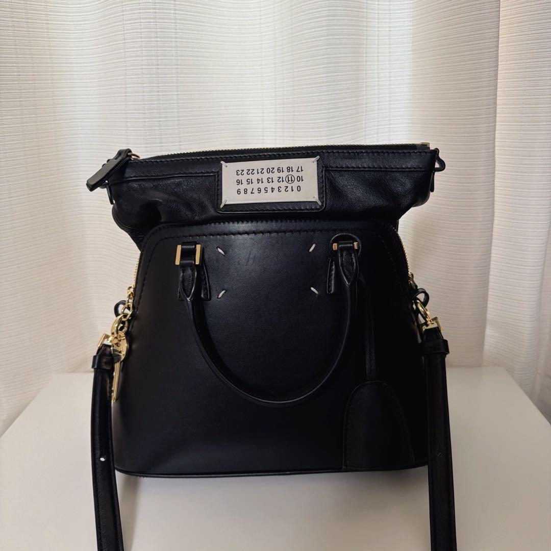 メゾンマルジェラ　5AC ミニ　ショルダーバッグ オールレザー ゴールド