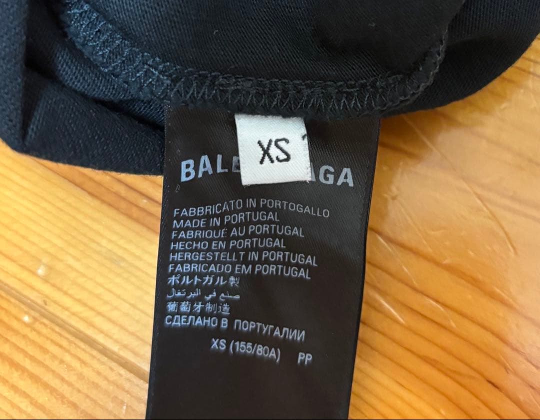BALENCIAGA ブラック Tシャツ XS