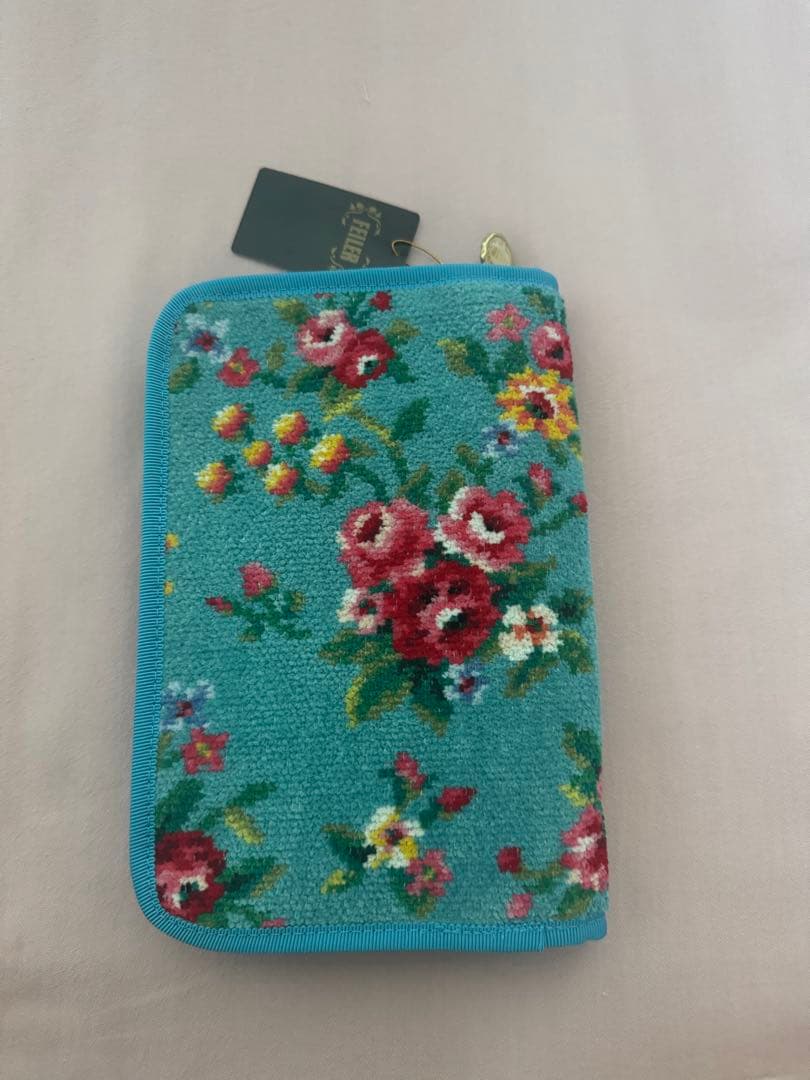 【新品・未使用】フェイラー　ブルー　マドモアゼルローズマルチケース