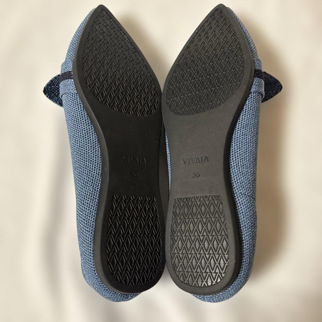 VIVAIA ポインテッドトゥ リボン付き ローファー パンプス サイズ　36