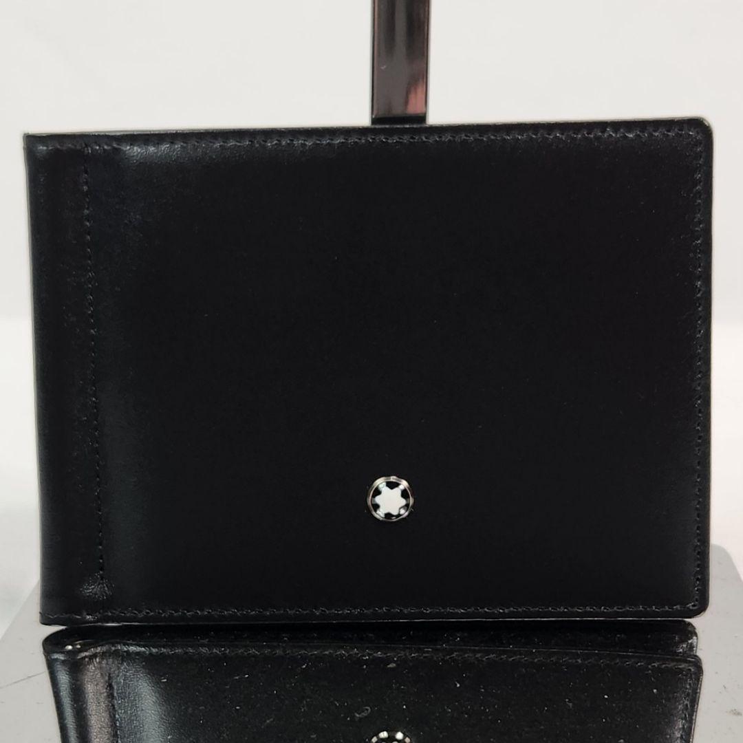 新品✨モンブラン マネークリップ ホワイトスター ブラック レザー