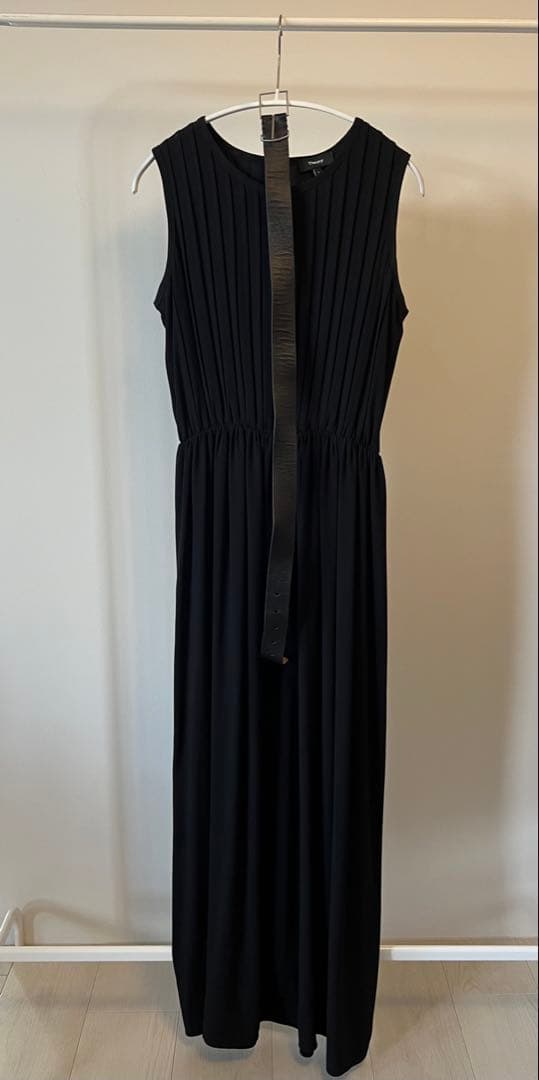 セオリー/Theory/プリーツロングドレス/ブラック/2サイズ/ベルト付