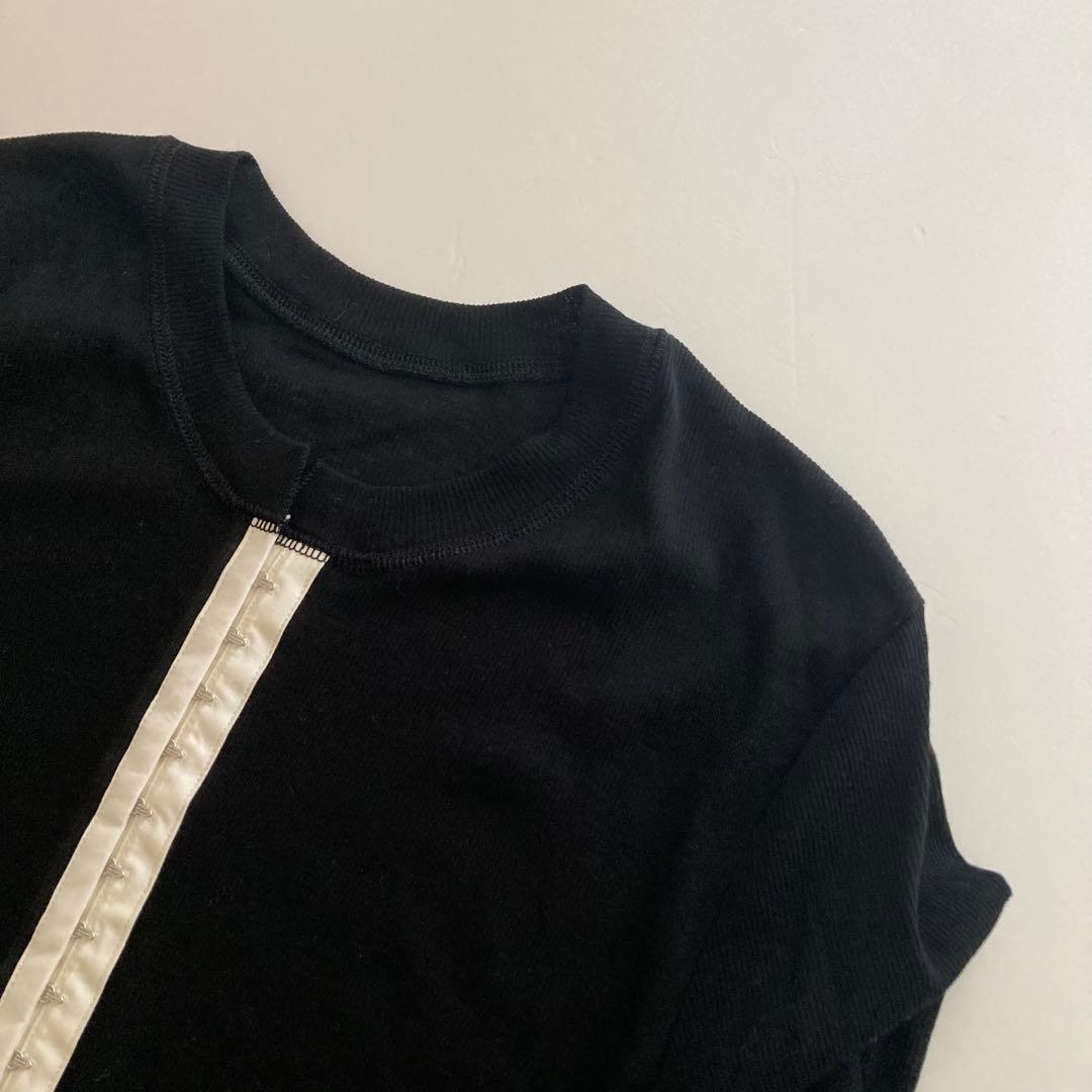 新品etretokyo フロントホックソフトプルオーバー　ブラック