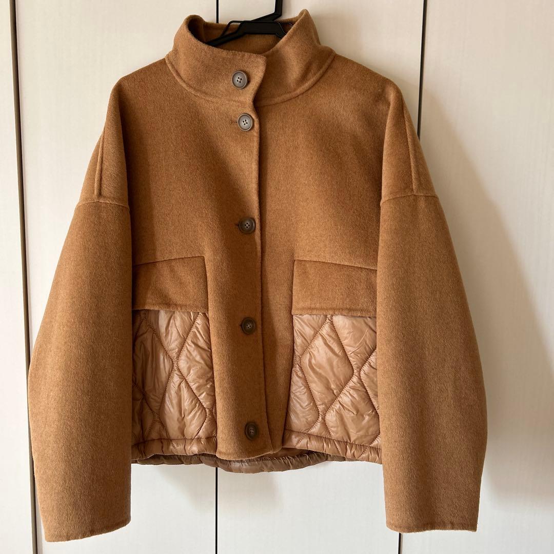 キャメルカラー ショート丈ジャケット