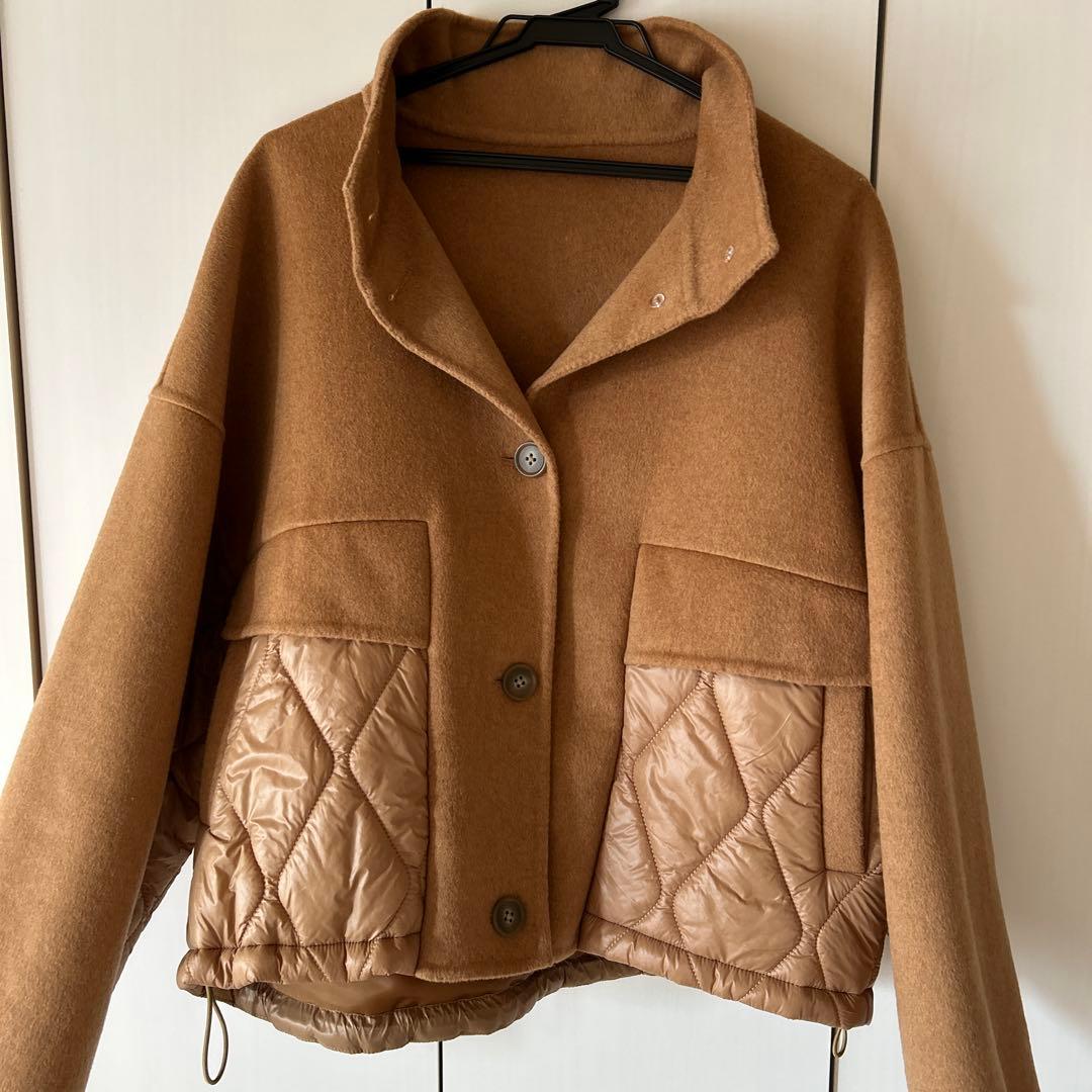 キャメルカラー ショート丈ジャケット