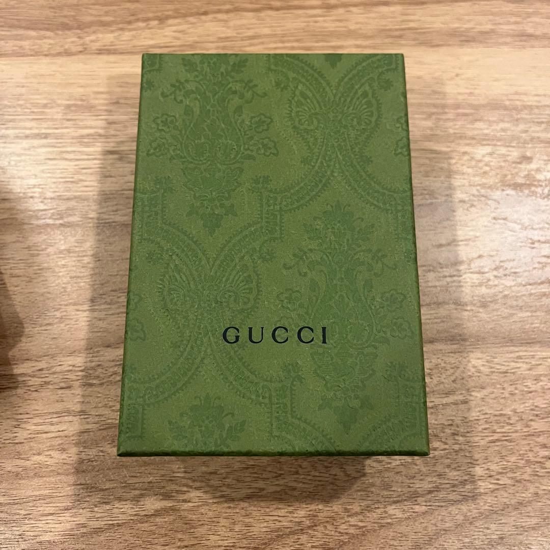 GUCCI GGパターン ブラックレザーキーケース
