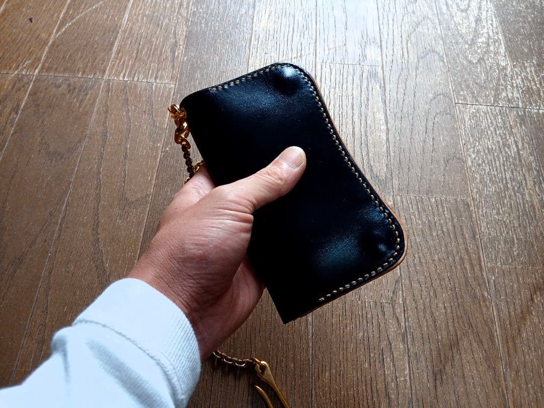 Hoween クロムエクセルレザー 茶芯トラッカーウォレット ウォレットチェーン