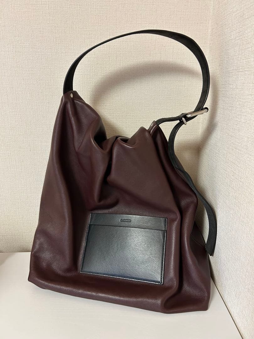 JIL SANDER ジルサンダー レザーバッグ ボルドー 正規品