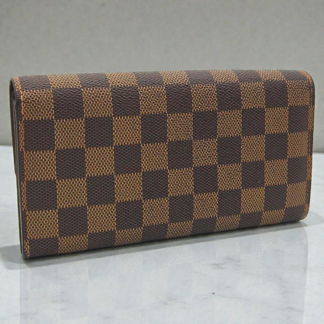 ルイヴィトン ダミエ エベヌ 長財布 ポルトフォイユ サラ N61734 茶
