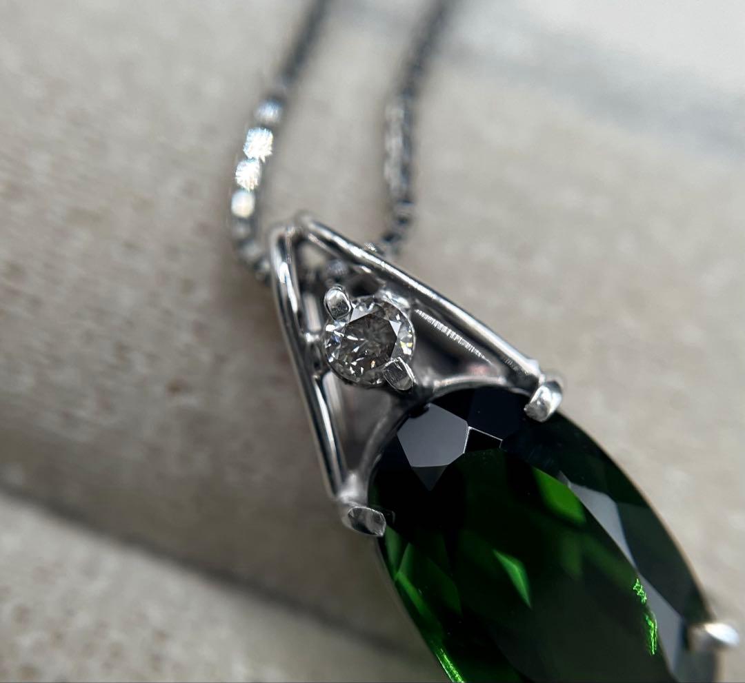 専用JA181★高級 グリーントルマリン2.87ct ダイヤ ヘッド 鑑付