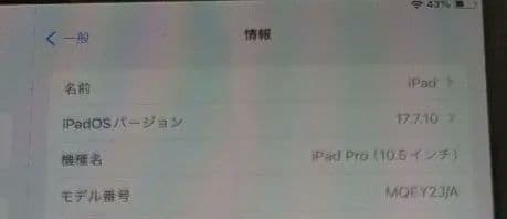iPad Pro 10.5インチ 64GB Wi-Fi＋Cellular