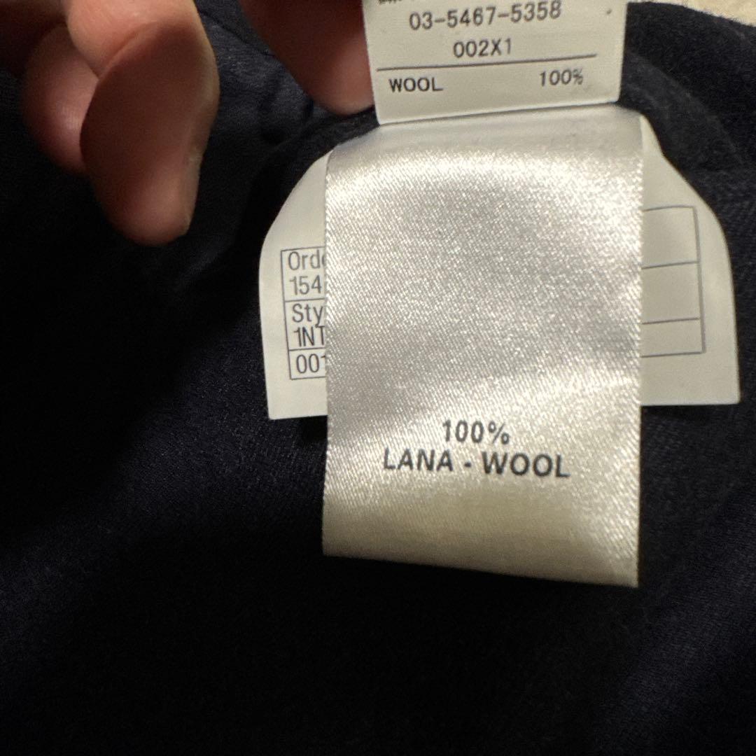 33 未使用　秋冬　インコテックス　ウール　ネイビー　42 XS