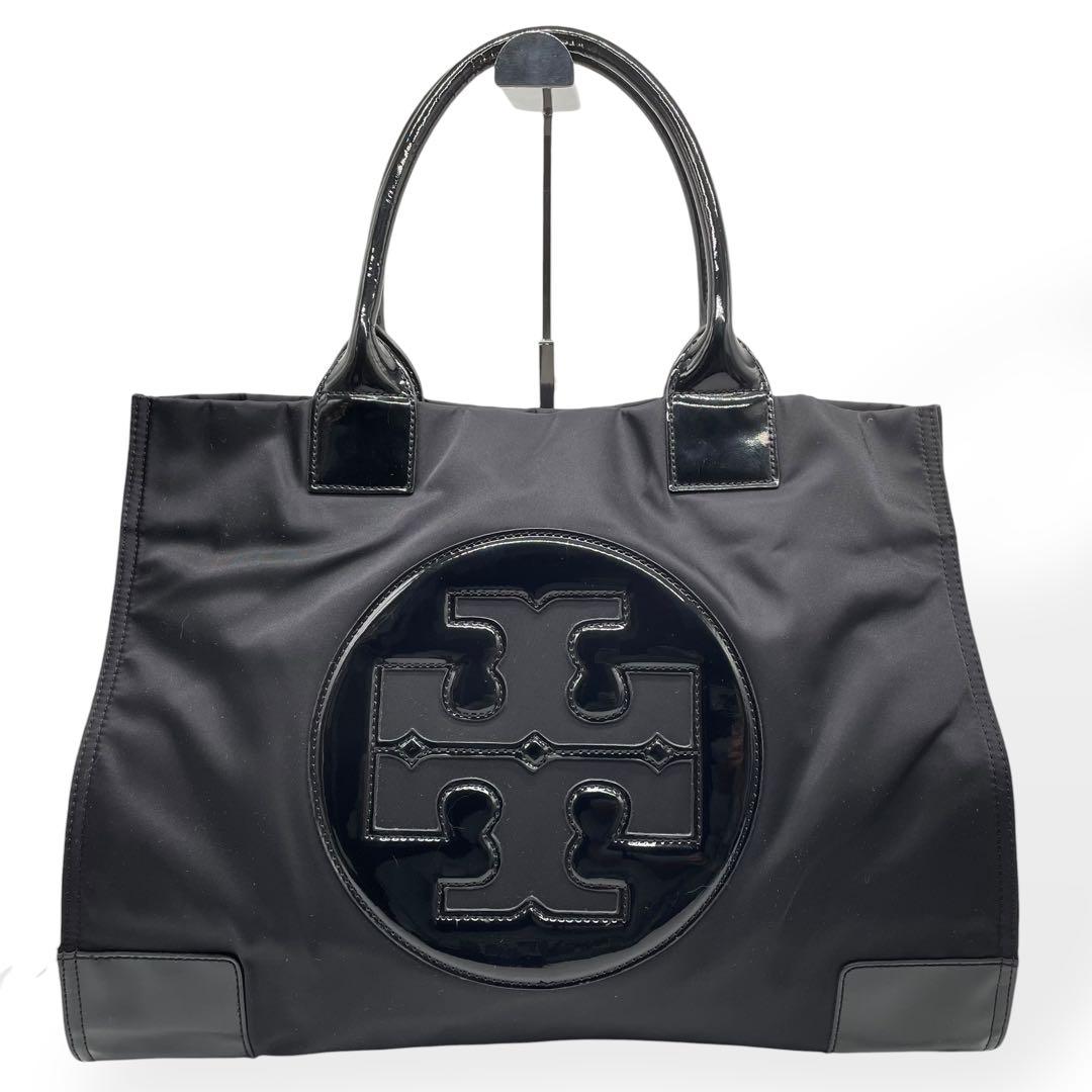 極美品　Tory Burch トリーバーチ　トートバッグ　大容量　ナイロン　黒